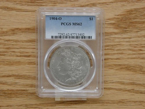 1904-New Orleans-NCGS Graded MS62-$1 Morgan Silver Dollar-Free shipping-#71