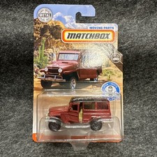 2019 Matchbox Moving Parts Off Road Red 62 Jeep Willys Wagon