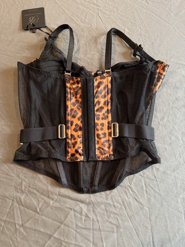 Honey Birdette Bustier Marilyn Leopard Size 36D Brand New With Tags!  - Picture 3 of 3