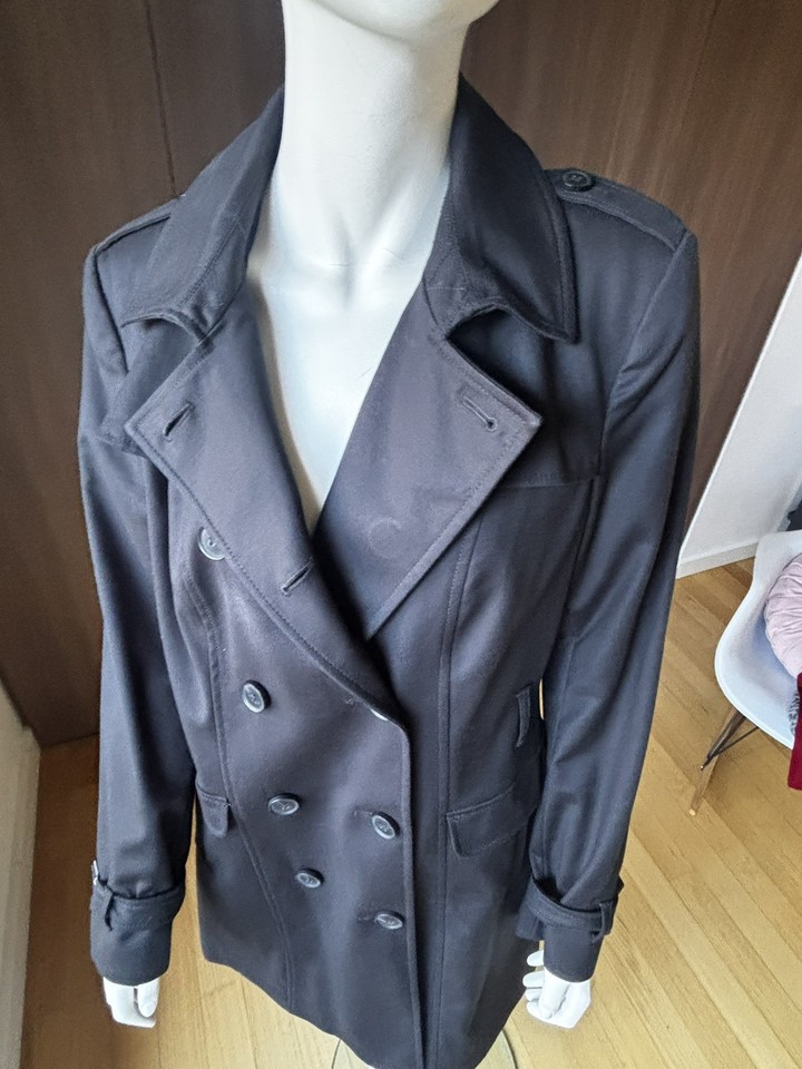 Portmans Midi Black Trench coat fully lined size 14