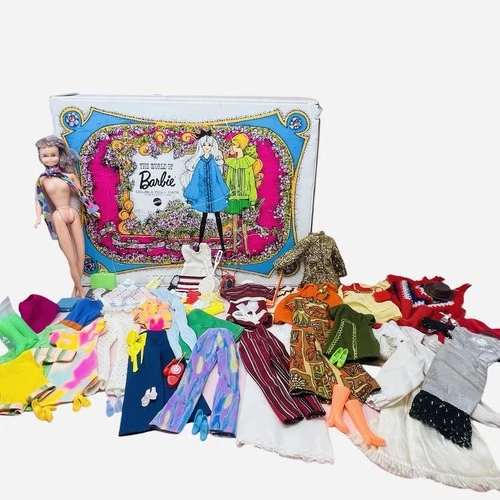 1968 Barbie Case Princess Grace Maddie Mod Clone Doll Clothes Accessories 80 Pcs