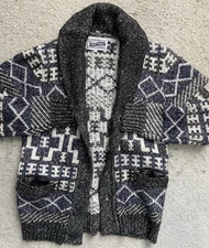 Schott Bros Mens S Hand Crafted Button Up Yak Wool Blend Cardigan Sweater