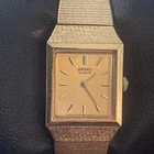Vintage Seiko Ladies Watch 2C20-5290 Gold Tone Textured Bracelet Japan Runs 16mm