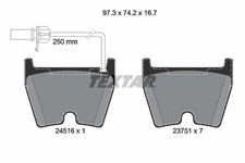 TEXTAR BREMSBELÄGE SATZ VORDERACHSE passend für AUDI R8 | 2451601