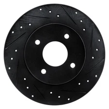 For Nissan 300ZX 84-85 Brake Rotor DFC Premium Drilled & Slotted Rear Passenger