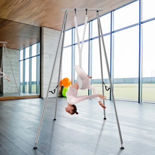 Yoga Swing Stand Hammock Aerial Silk Kit Load Yoga Frame White