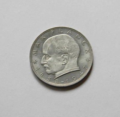 BRD: 2 DM 1964 J "MAX PLANCK", J. 392, prägefrisch/fast stempelglanz - Bild 1 von 2