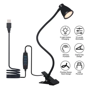 Clip sur la lampe de bureau Compact & Éclairage flexible pour le bureau d'accueil Facile à utiliser