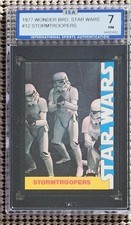 STORMTROOPERS 1977 Star Wars Wonder Bread SPECIAL PROMO CARD #12 ISA GRADED 7 SP