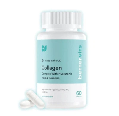 With Hyaluronic Acid 1-3Pack & Turmeric 60 Capsules BetterVits Collagen Complex