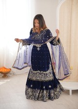 Salwar Kameez Pakistani Ready To Wear Dress Indian Party Wear Top Sharara Suit