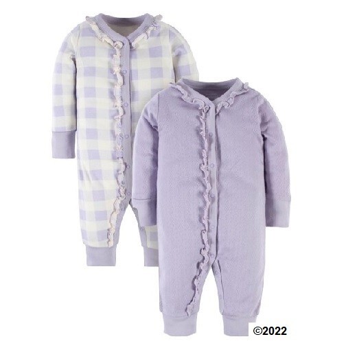 Gerber Modern Moments Baby Girl 2-Piece Purple Coveralls Size 24M Gerber Modern Moments Baby Girl 2-Piece Purple Coveralls Size 24M