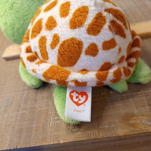 Sea Turtle Plush TY Beanie Boo's Zippy the Sea Turtle 2016 Stuffed Animal Toy - Picture 6 of 8
