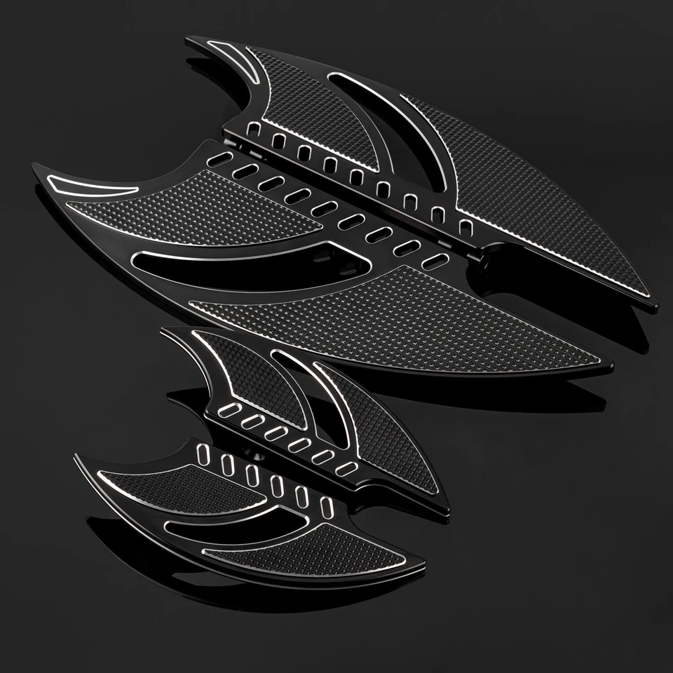 For Harley Softail Dyna 1986-2024 Driver & Passenger Floorboards Footboards CNC - Image 2 of 4