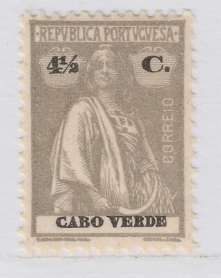Portugal Kap Verde 1922 Ceres 4 1/2c Perf. 12x11 1/2 MH* Stempel A22P6F7963