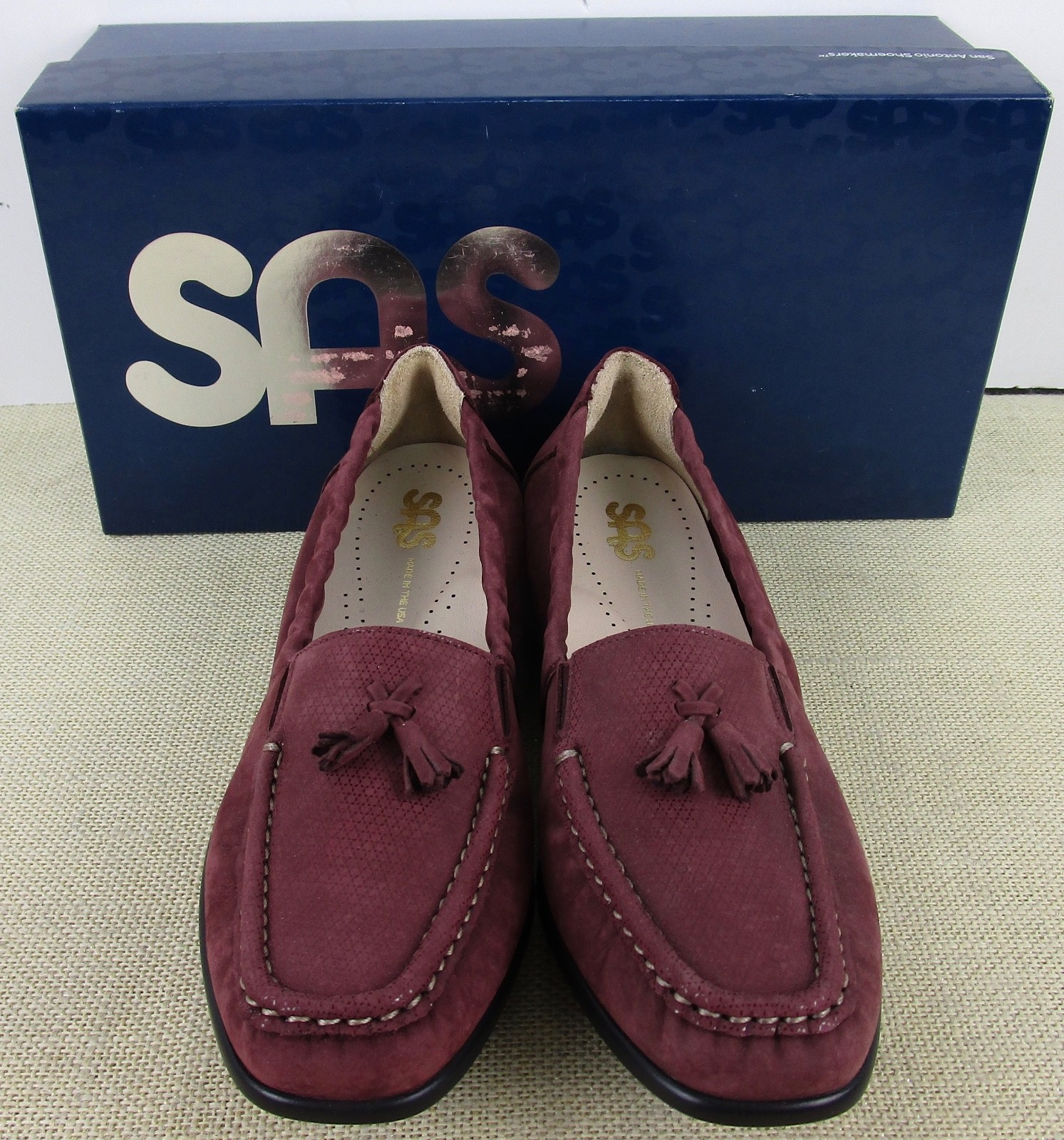 SAS HOPE WEBSTER WEBSTER WEBSTER WINE WOMEN'S MAROON LEATHER SUED SLIP ON LOAFER SHOES SIZE 7N 267317 SAS HOPE WEBSTER WEBSTER WEBSTER WINE WOMEN'S MAROON LEATHER SUED SLIP ON LOAFER SHOES SIZE 7N 267317