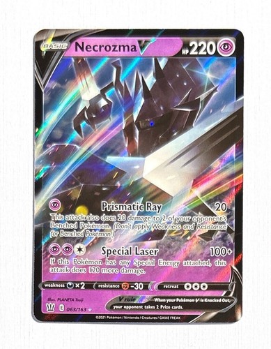 necrozma v pokemon card value Necrozma V 063/163 Battle Styles NM Ultra Rare Pokemon Card