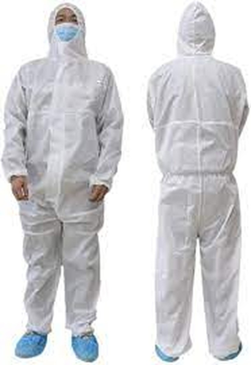 Disposable Coveralls White Hood Paper Suit Painters Protective