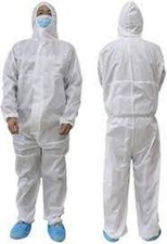 Disposable Coveralls White Hood Paper Suit Painters Protective Overalls Suit PK