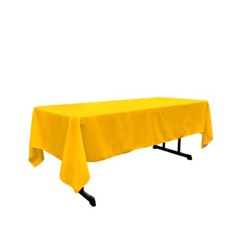 LA Linen Polyester Poplin Rectangular Tablecloth, 60 by 120-Inch. Made in USA - Picture 78 of 80