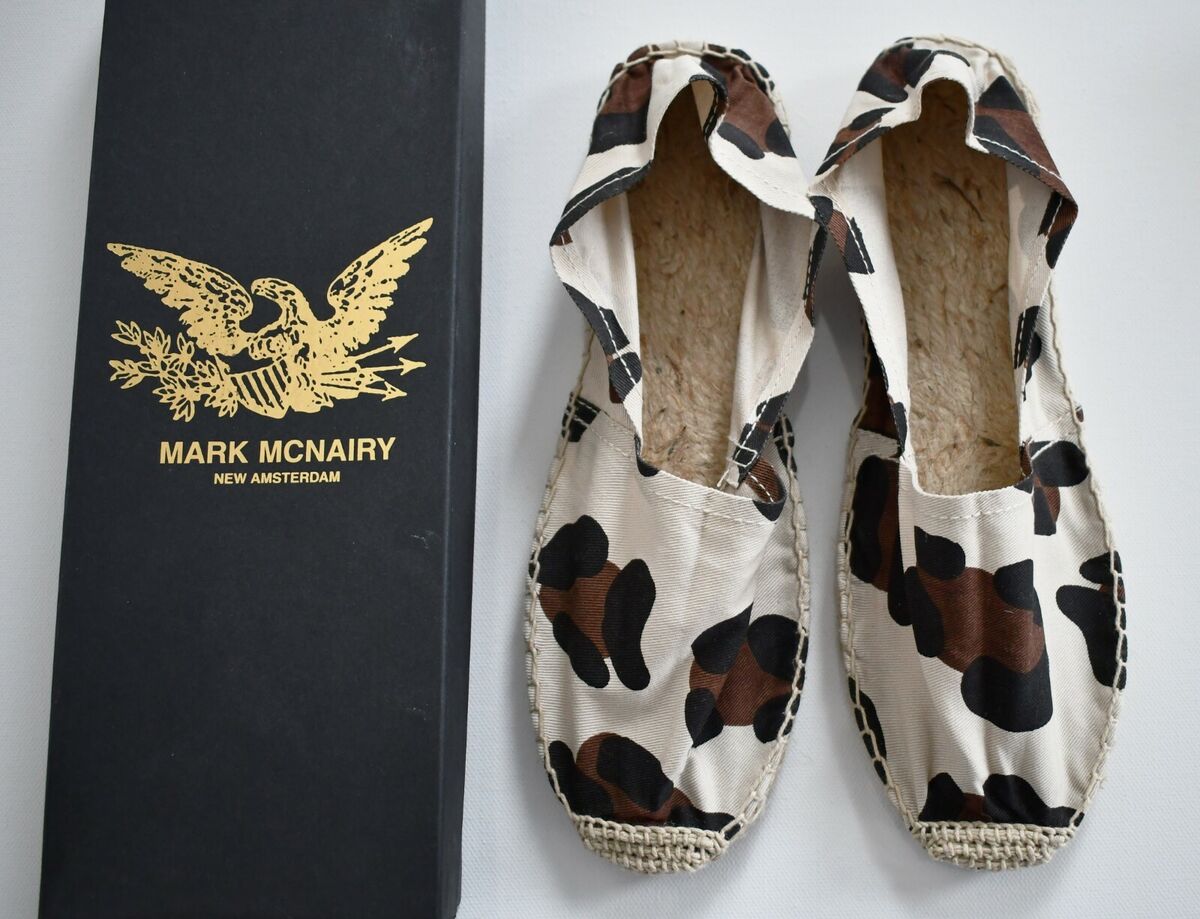 New MARK MCNAIRY LEOPARD Printed Cotton ESPADRILLES Shoes New MARK MCNAIRY LEOPARD Printed Cotton ESPADRILLES Shoes