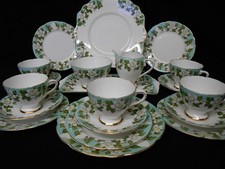 VINTAGE GLADSTONE BONE CHINA 20 PIECE TEA SET MONTROSE PATTERN CUPS PLATES