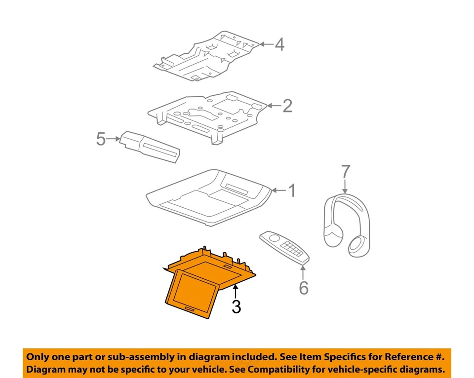 Pantalla de infoentretenimiento usada se adapta a: Chevrolet Traverse 2013 sistema de entretenimiento trasero Foto 3 de 4