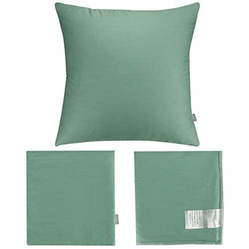 4-Pack 100% Cotton Comfortable Solid Decorative 16x16 inch/ 40x40cm Mist Green - Bild 6 von 7