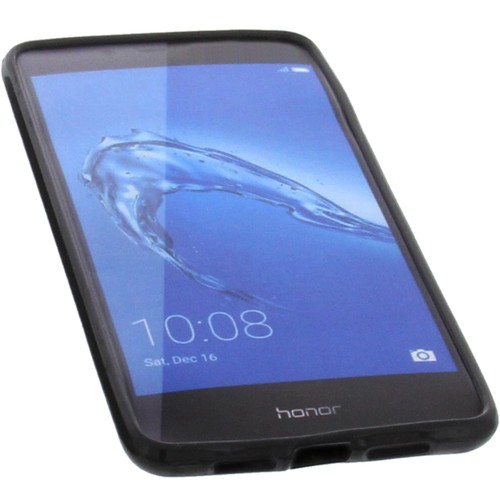 Tasche für Huawei Honor 6c Handytasche Schutz Hülle TPU Gummi Case Schwarz - Zdjęcie 4 z 5