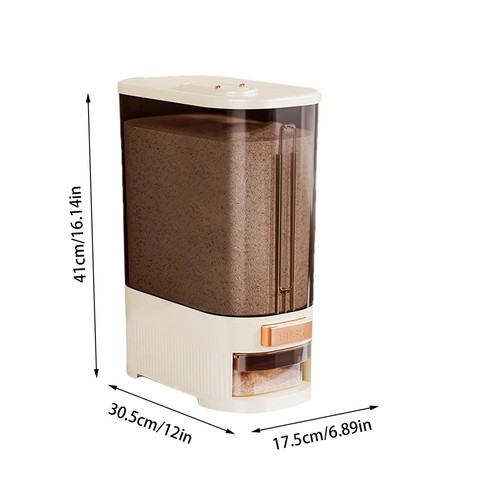 Portable Plastic Cereal Dispenser Storage Box Kitchen Food Grain Rice Container - Picture 6 of 14