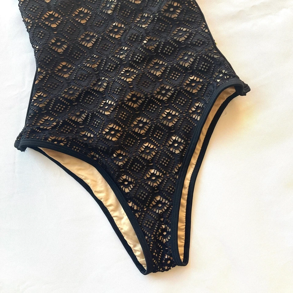 Somedays Lovin Lighthouse Black Lace 1 Piece Swimsuit Women's XS NWT NEW - Image 3 of 4