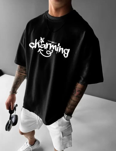 Camiseta de hombre oversize - Charming Cool Bear - Streetwear Fashion Look - Imagen 10 de 14