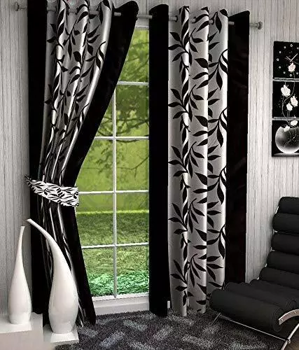 Modern Floral Print Curtain Drapes For Living Room Window Home Garden Door  Decor