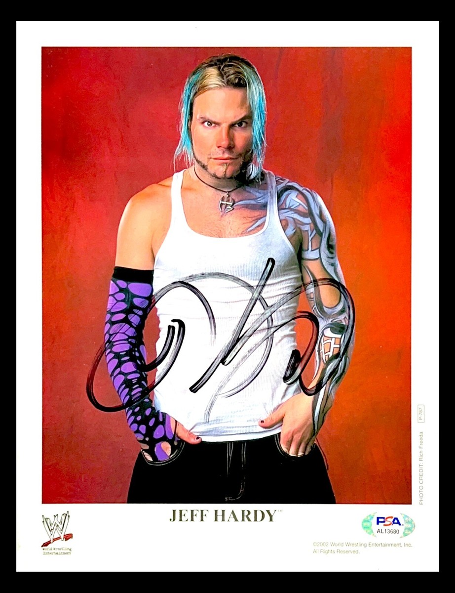 WWE JEFF HARDY P-787 SIGNED 8X10 AUTOGRAPHED PROMO PHOTO