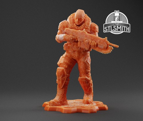 Gears Of War COG Marcus Old Miniature - Resin 3D Printed- Wargame/Skirmish/D&D - Picture 11 of 11
