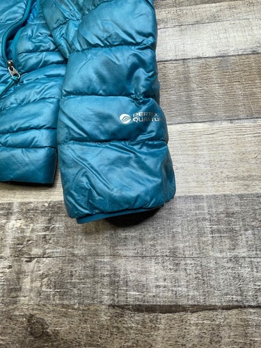 Rei Womens M Medium Blue Down Jacket Pertex Quantum Eco Hiking Lightweight Patch - Picture 5 of 10