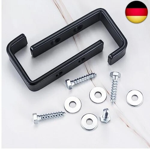 Qeapug 2Stk schwerlast Wandhaken, J Form Garage Haken, Schwarz Universalhaken - Bild 4 von 8