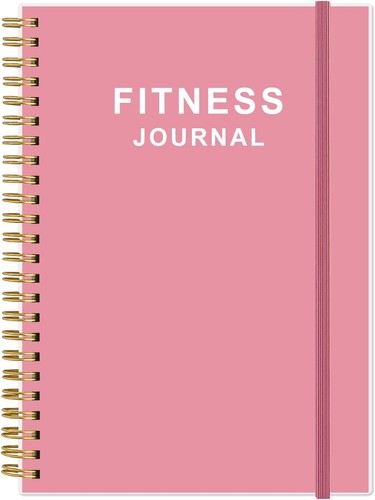 A5 Fitness Journal für Frauen & Männer - Workout Logbuch & Planer, rosa