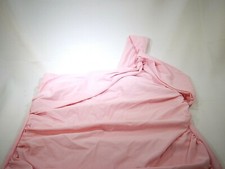 One Shoulder Swimsuit Two Piece Ruched Tummy Control Bikini Set XXL Pink TF