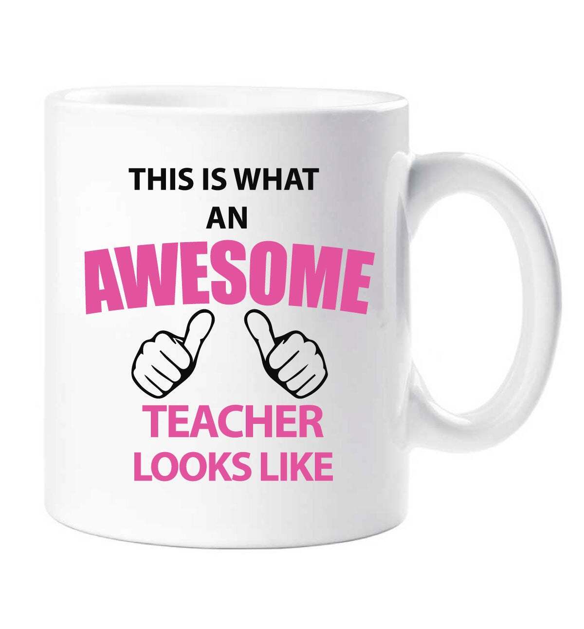 Pink Teacher Mug Awesome Teacher Mug Ceramic Novelty Present Gift Cup Thank You