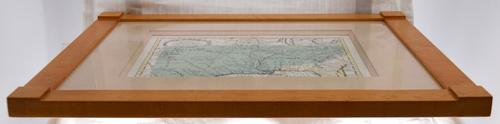Antike gerahmte farbige illustrierte Karte "Carte de La Louisiane" Paris 1757 - Bild 13 von 24