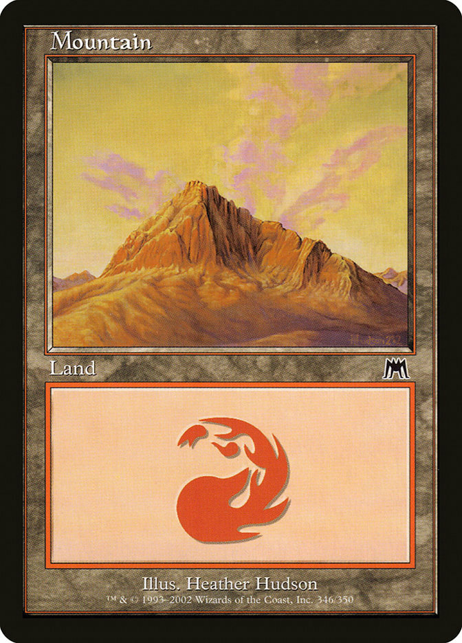 FOIL Mountain (346) | MtG Magic Onslaught | English | Lightly Played (LP)