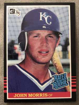 1985 Donruss John Morris Baseball Card Rated Rookie #32 Royals Mid-Grade