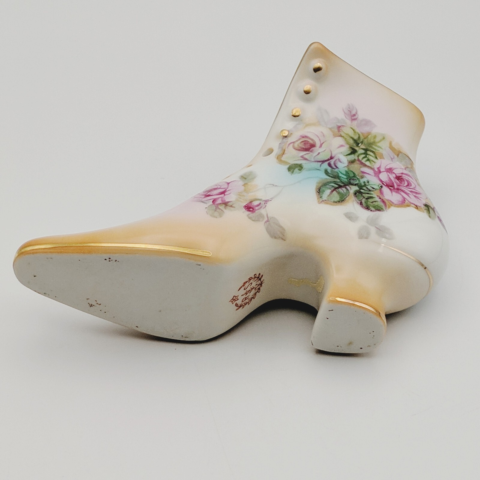 Vtg Reproduction RS Prussia Porcelain Victorian Princess Shoe Pink Blue ...