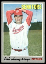 1970 Topps BOB HUMPHREYS #538 Senators corner wear FREE Ship!