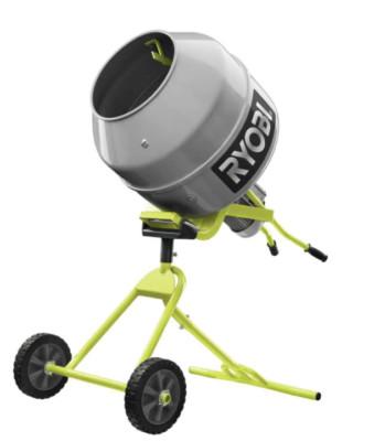 Ryobi Portable Concrete Mixer 5.0 cu. ft.1/2 HP Direct Drive Motor Electric