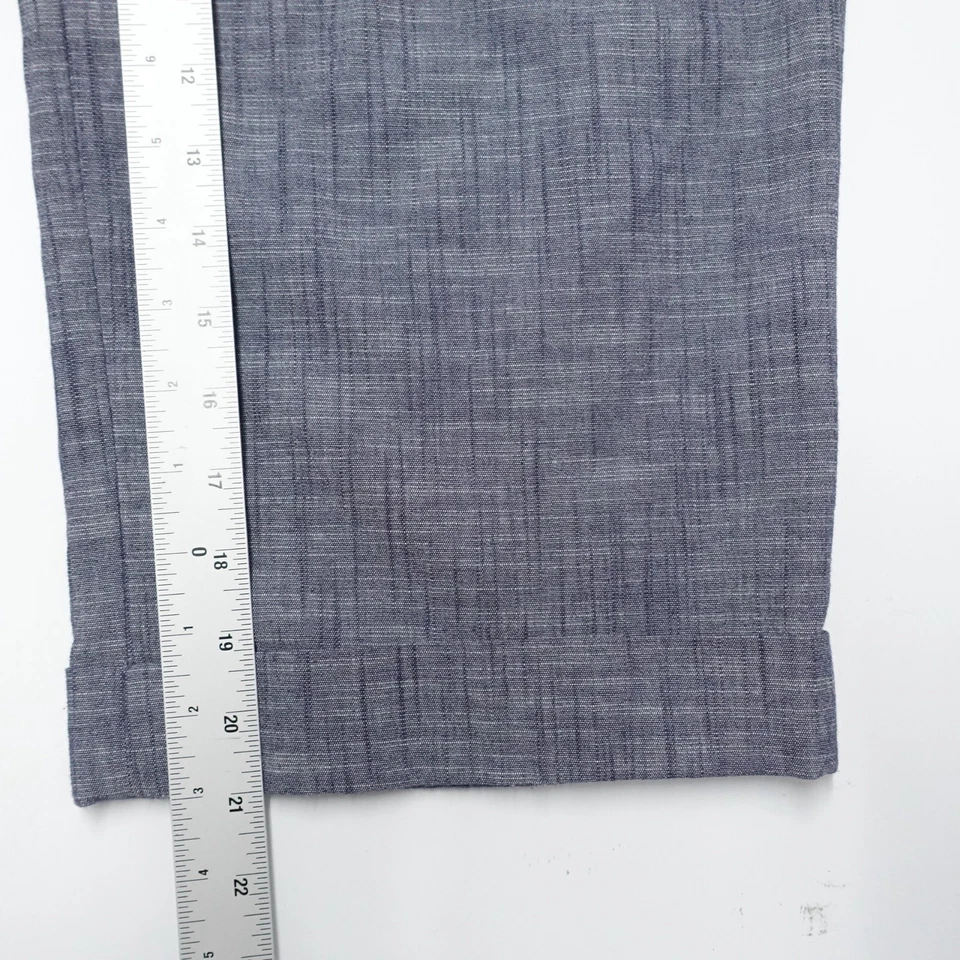 Pantalones Larry Levine para mujer talla 14 gris pierna recta bolsillos para monedas algodón elástico Foto 2 de 4