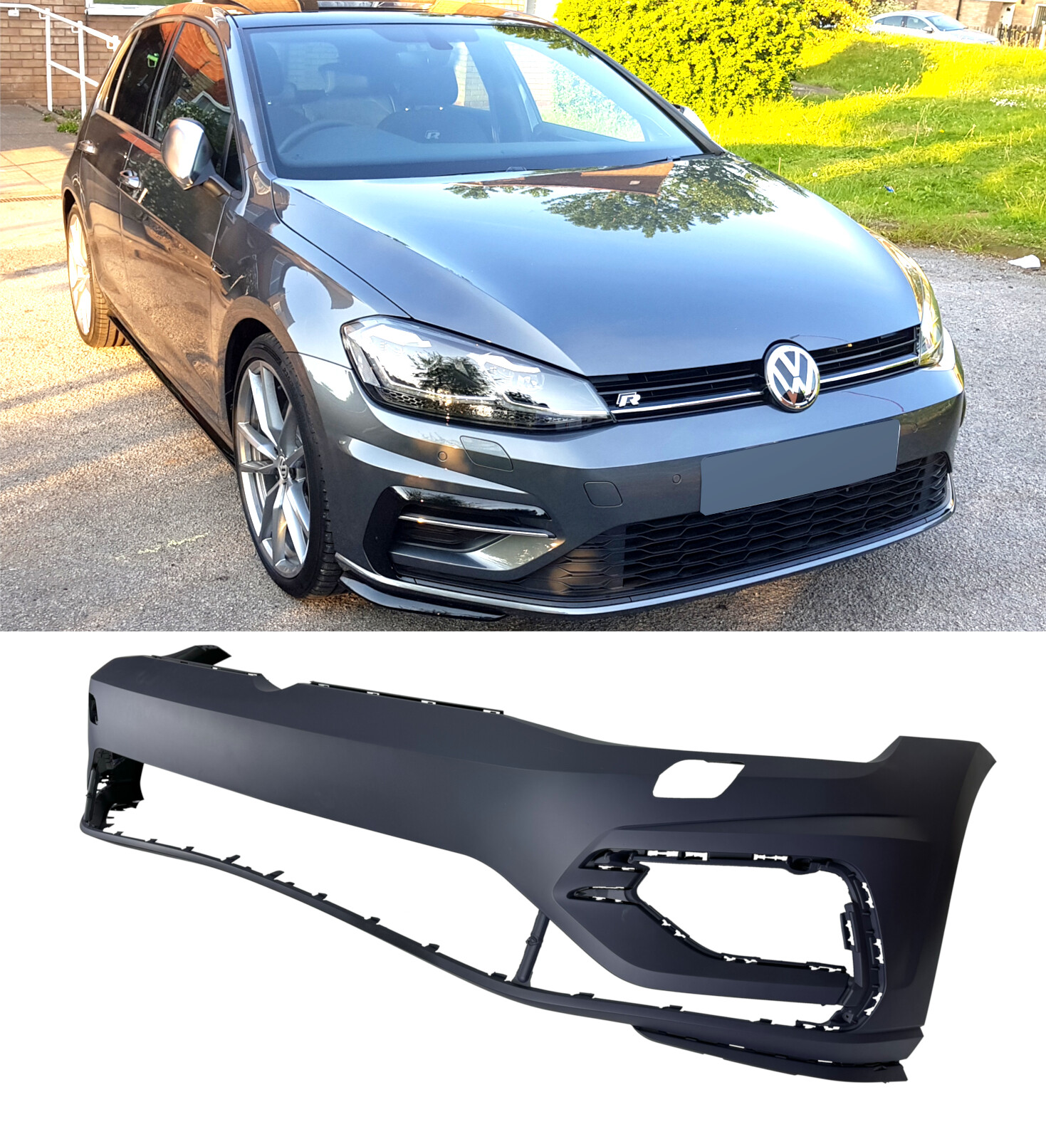 FRONT BUMPER BODY KIT GOLF R LOOK PRIMED FOR VW GOLF MK7.5 20172021 eBay