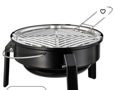 Stainless Steel Ikea Barbecue Grill IKEA Korpon Portable Charcoal Grill BBQ Pit Black #22015 Travel