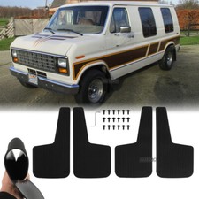 4x Mud Flaps Splash Guard Mudguard Rubber For Ford E150 E250 E350 Econoline Van 4x Mud Flaps Splash Guard Mudguard Rubber For Ford E150 E250 E350 Econoline Van